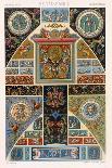 Indian Decoration, Plate Xix from 'Polychrome Ornament', Engraved by F. Durin, Published Paris 1869-Albert Charles August Racinet-Giclee Print