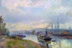 The Banks of the River Meuse in Overschi, 1897 (W/C on Paper)-Albert-Charles Lebourg-Giclee Print