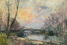 The Banks of the River Meuse in Overschi, 1897 (W/C on Paper)-Albert-Charles Lebourg-Giclee Print