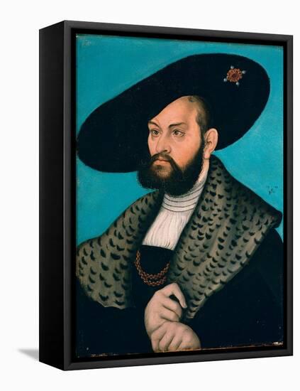 Albert De Brandebourg ( Albrecht Von Brandenburg-Ansbach) (1490-1568) - Portrait of Margrave Abrech-Lucas the Elder Cranach-Framed Premier Image Canvas