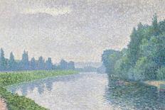 The Banks of the Marne at Dawn-Albert Dubois-Pillet-Stretched Canvas