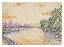 The Banks of the Marne at Dawn-Albert Dubois-Pillet-Art Print