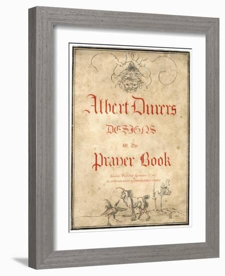 Albert Dürer's Designs for the Prayer Book, 1817-Albrecht Durer-Framed Giclee Print