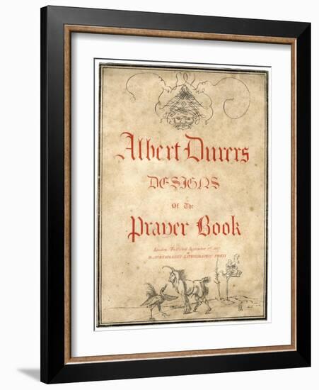 Albert Dürer's Designs for the Prayer Book, 1817-Albrecht Durer-Framed Giclee Print