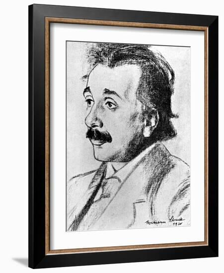 Albert Einstein (1879-195), German-Swiss Mathematician and Theoretical Physicist, 1920-Hermann Struck-Framed Giclee Print