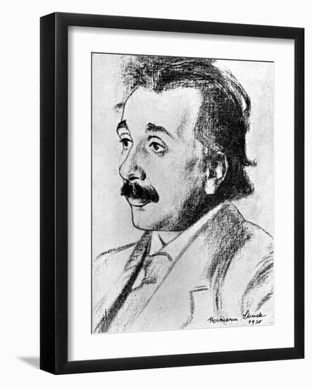 Albert Einstein (1879-195), German-Swiss Mathematician and Theoretical Physicist, 1920-Hermann Struck-Framed Giclee Print