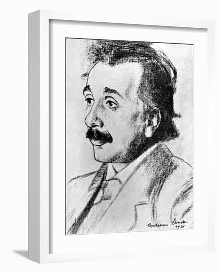 Albert Einstein (1879-195), German-Swiss Mathematician and Theoretical Physicist, 1920-Hermann Struck-Framed Giclee Print