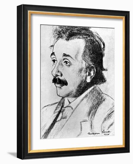 Albert Einstein (1879-195), German-Swiss Mathematician and Theoretical Physicist, 1920-Hermann Struck-Framed Giclee Print