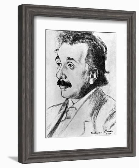Albert Einstein (1879-195), German-Swiss Mathematician and Theoretical Physicist, 1920-Hermann Struck-Framed Giclee Print