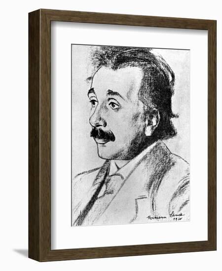 Albert Einstein (1879-195), German-Swiss Mathematician and Theoretical Physicist, 1920-Hermann Struck-Framed Giclee Print