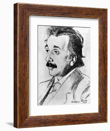 Albert Einstein (1879-195), German-Swiss Mathematician and Theoretical Physicist, 1920-Hermann Struck-Framed Giclee Print