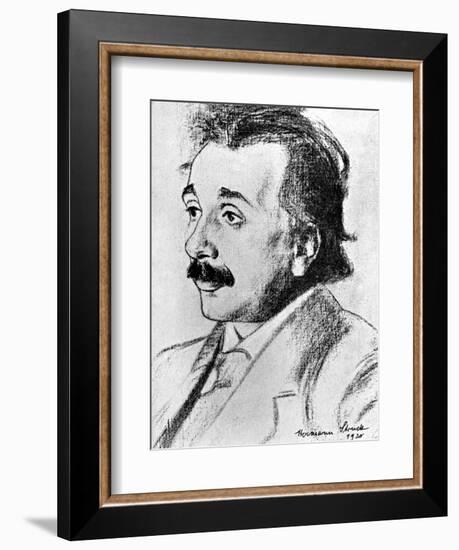 Albert Einstein (1879-195), German-Swiss Mathematician and Theoretical Physicist, 1920-Hermann Struck-Framed Giclee Print