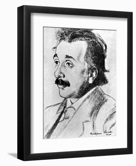 Albert Einstein (1879-195), German-Swiss Mathematician and Theoretical Physicist, 1920-Hermann Struck-Framed Giclee Print