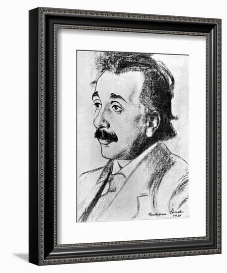 Albert Einstein (1879-195), German-Swiss Mathematician and Theoretical Physicist, 1920-Hermann Struck-Framed Giclee Print