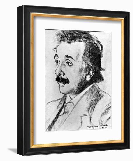 Albert Einstein (1879-195), German-Swiss Mathematician and Theoretical Physicist, 1920-Hermann Struck-Framed Giclee Print