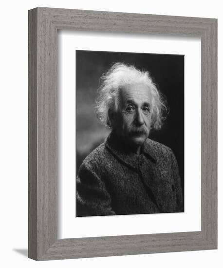 Albert Einstein, 1947-null-Framed Art Print