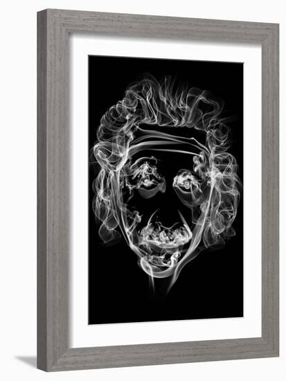 Albert Einstein 2-Octavian Mielu-Framed Art Print