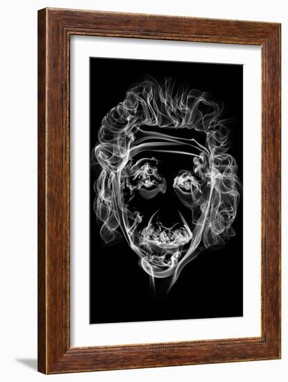 Albert Einstein 2-Octavian Mielu-Framed Art Print