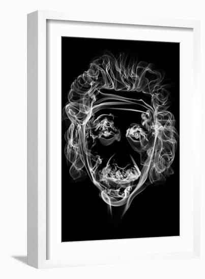 Albert Einstein 2-Octavian Mielu-Framed Art Print