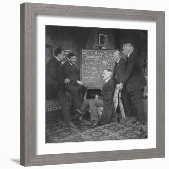 Albert Einstein and Other Physicists at Paul Ehrenfest's Home, Leyden, Netherlands-null-Framed Giclee Print