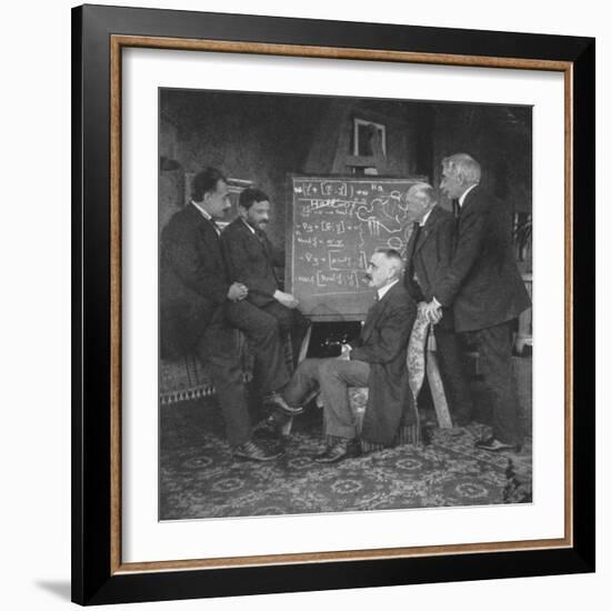 Albert Einstein and Other Physicists at Paul Ehrenfest's Home, Leyden, Netherlands-null-Framed Giclee Print