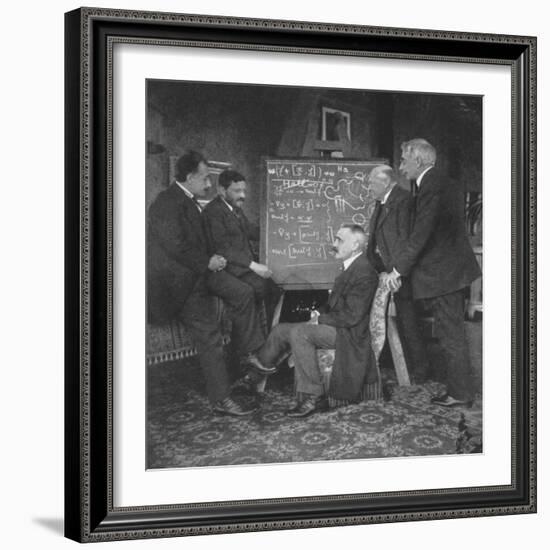 Albert Einstein and Other Physicists at Paul Ehrenfest's Home, Leyden, Netherlands-null-Framed Giclee Print