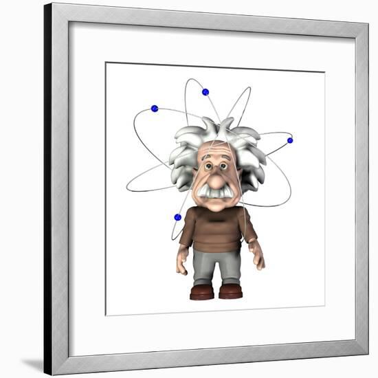 Albert Einstein, Artwork-Friedrich Saurer-Framed Photographic Print