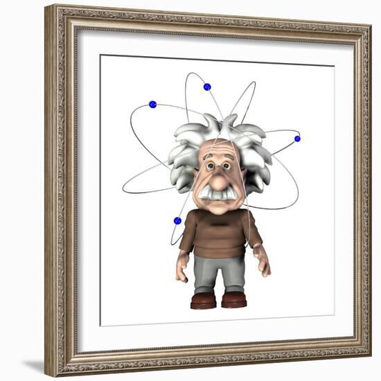 Albert Einstein, Artwork-Friedrich Saurer-Framed Photographic Print