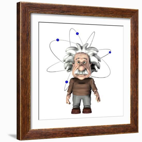 Albert Einstein, Artwork-Friedrich Saurer-Framed Photographic Print