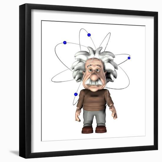 Albert Einstein, Artwork-Friedrich Saurer-Framed Photographic Print