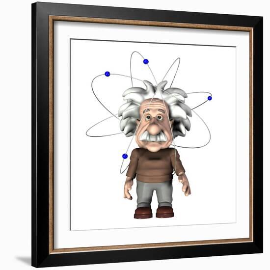 Albert Einstein, Artwork-Friedrich Saurer-Framed Photographic Print