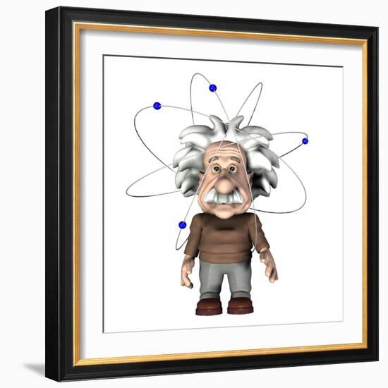 Albert Einstein, Artwork-Friedrich Saurer-Framed Photographic Print