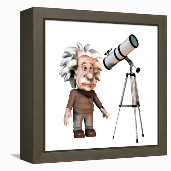 Albert Einstein, Artwork-Friedrich Saurer-Framed Premier Image Canvas