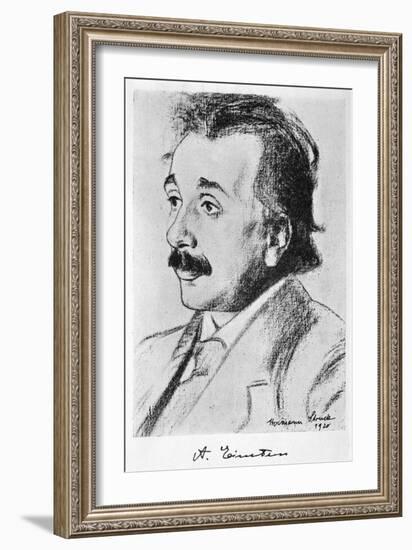 Albert Einstein German Born Physicist in 1920-null-Framed Art Print