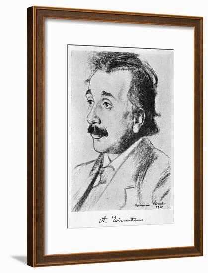 Albert Einstein German Born Physicist in 1920-null-Framed Art Print