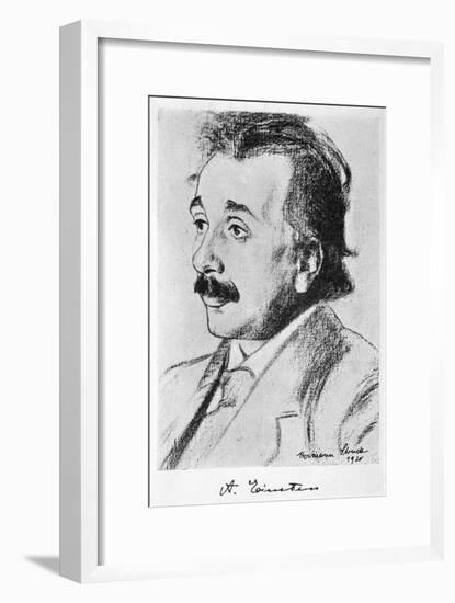 Albert Einstein German Born Physicist in 1920-null-Framed Art Print