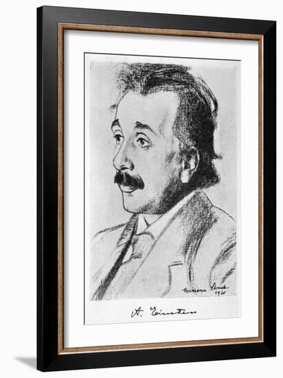 Albert Einstein German Born Physicist in 1920-null-Framed Art Print