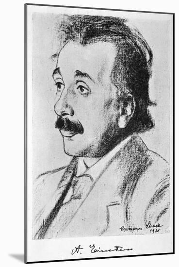 Albert Einstein German Born Physicist in 1920-null-Mounted Art Print