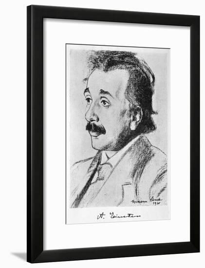 Albert Einstein German Born Physicist in 1920-null-Framed Art Print