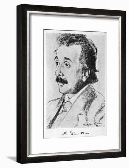 Albert Einstein German Born Physicist in 1920-null-Framed Art Print