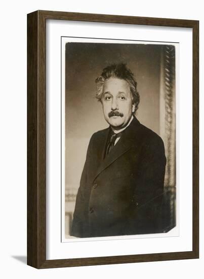 Albert Einstein German Born Physicist Winner of the Nobel Prize for Physics in 1921-null-Framed Art Print