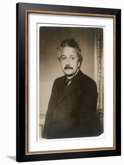 Albert Einstein German Born Physicist Winner of the Nobel Prize for Physics in 1921-null-Framed Art Print