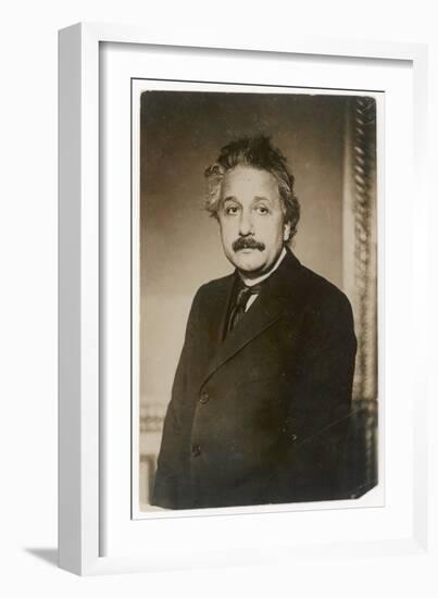 Albert Einstein German Born Physicist Winner of the Nobel Prize for Physics in 1921-null-Framed Art Print