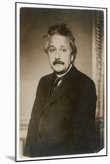 Albert Einstein German Born Physicist Winner of the Nobel Prize for Physics in 1921-null-Mounted Art Print