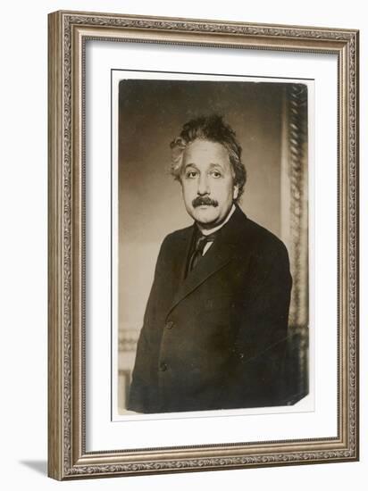 Albert Einstein German Born Physicist Winner of the Nobel Prize for Physics in 1921-null-Framed Premium Giclee Print