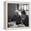 Albert Einstein, in Discussion with Robert Oppenheimer in Office Institute for Advanced Study-Alfred Eisenstaedt-Framed Premier Image Canvas