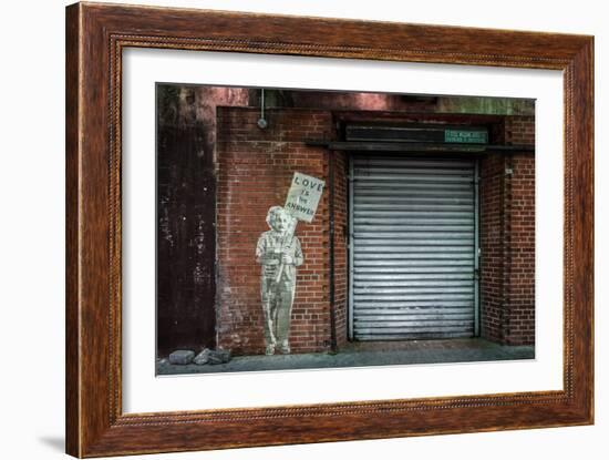 Albert Einstein "Love Is the Answer" NYC Wall Scene-null-Framed Photo