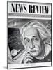 Albert Einstein on the Cover of 'News Review', 16th May 1946-English School-Mounted Giclee Print