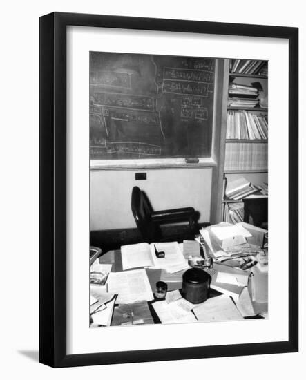 Albert Einstein's Study at the Institute for Advance Study at Princeton University-null-Framed Photo