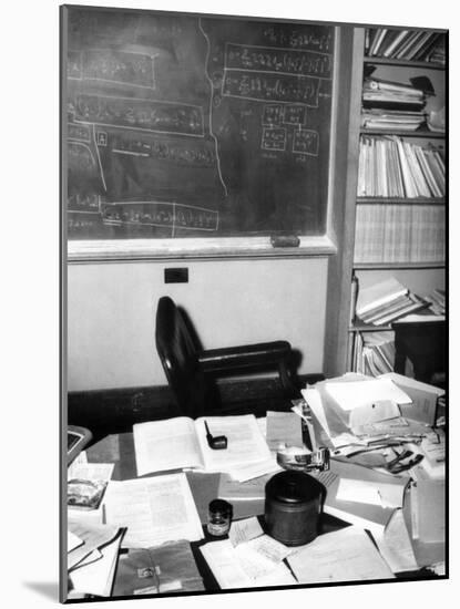 Albert Einstein's Study at the Institute for Advance Study at Princeton University-null-Mounted Photo